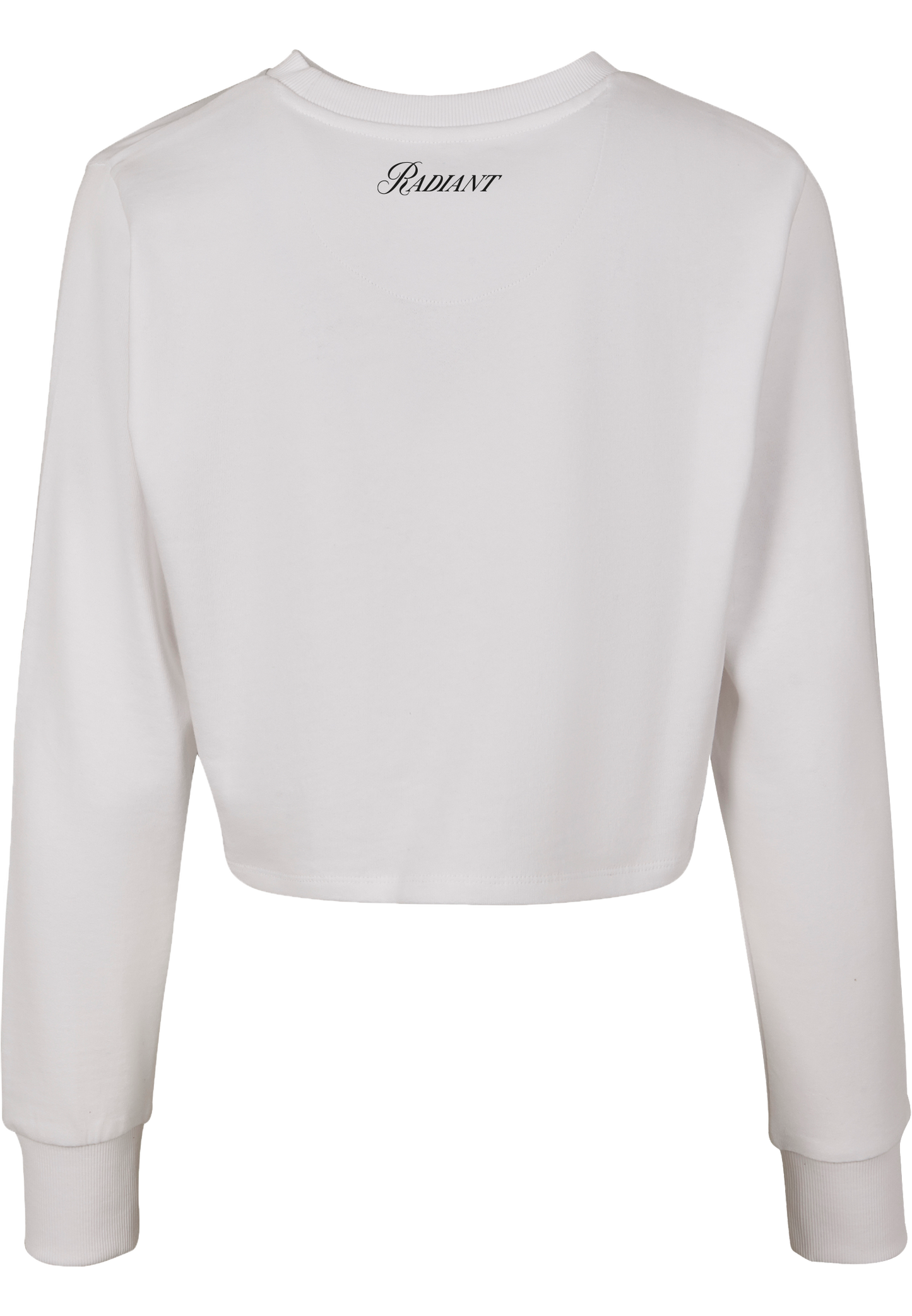 Radiant R Long Sleeve Crop Top Wit