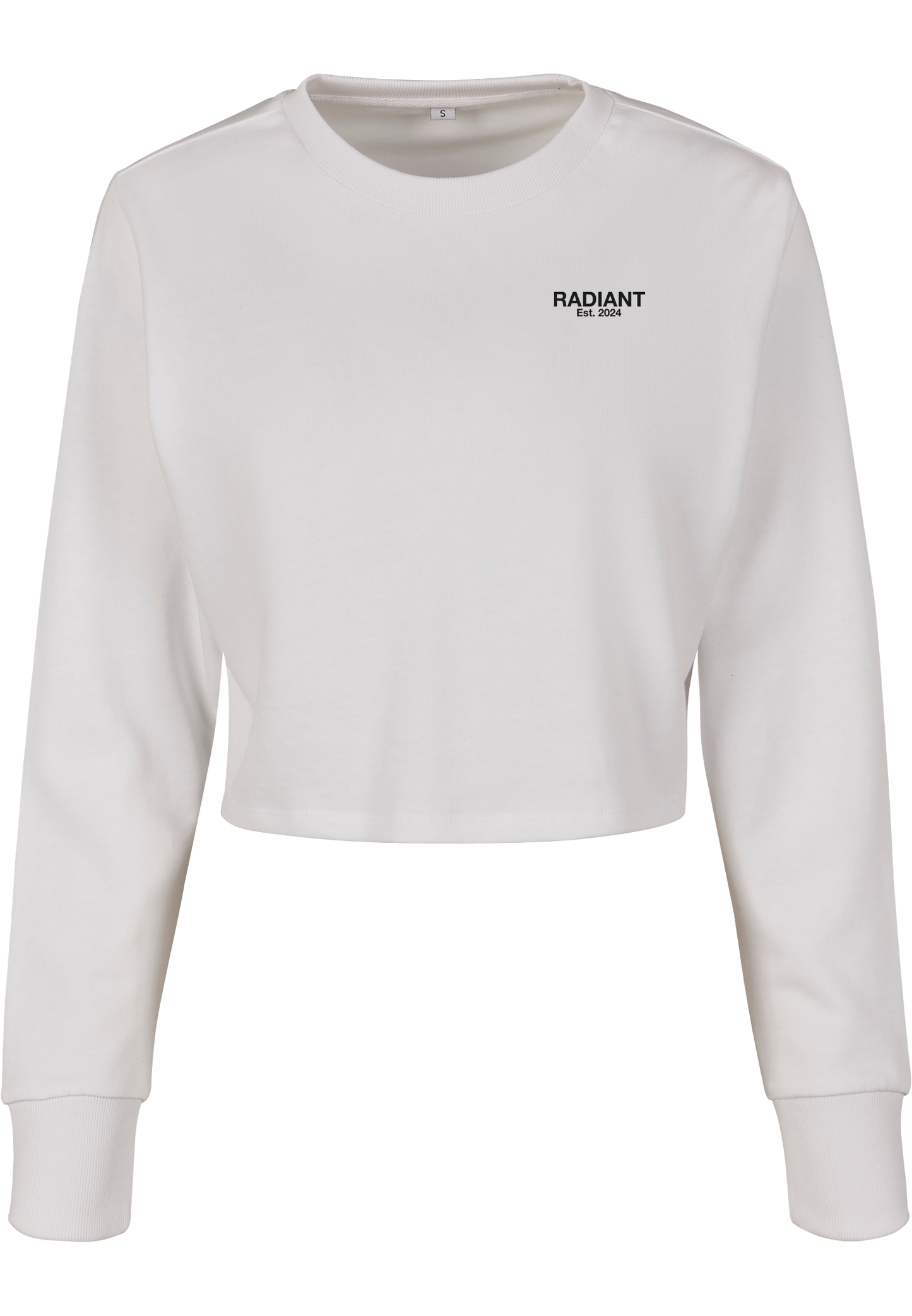 Radiant Long Sleeve Crop Top Wit