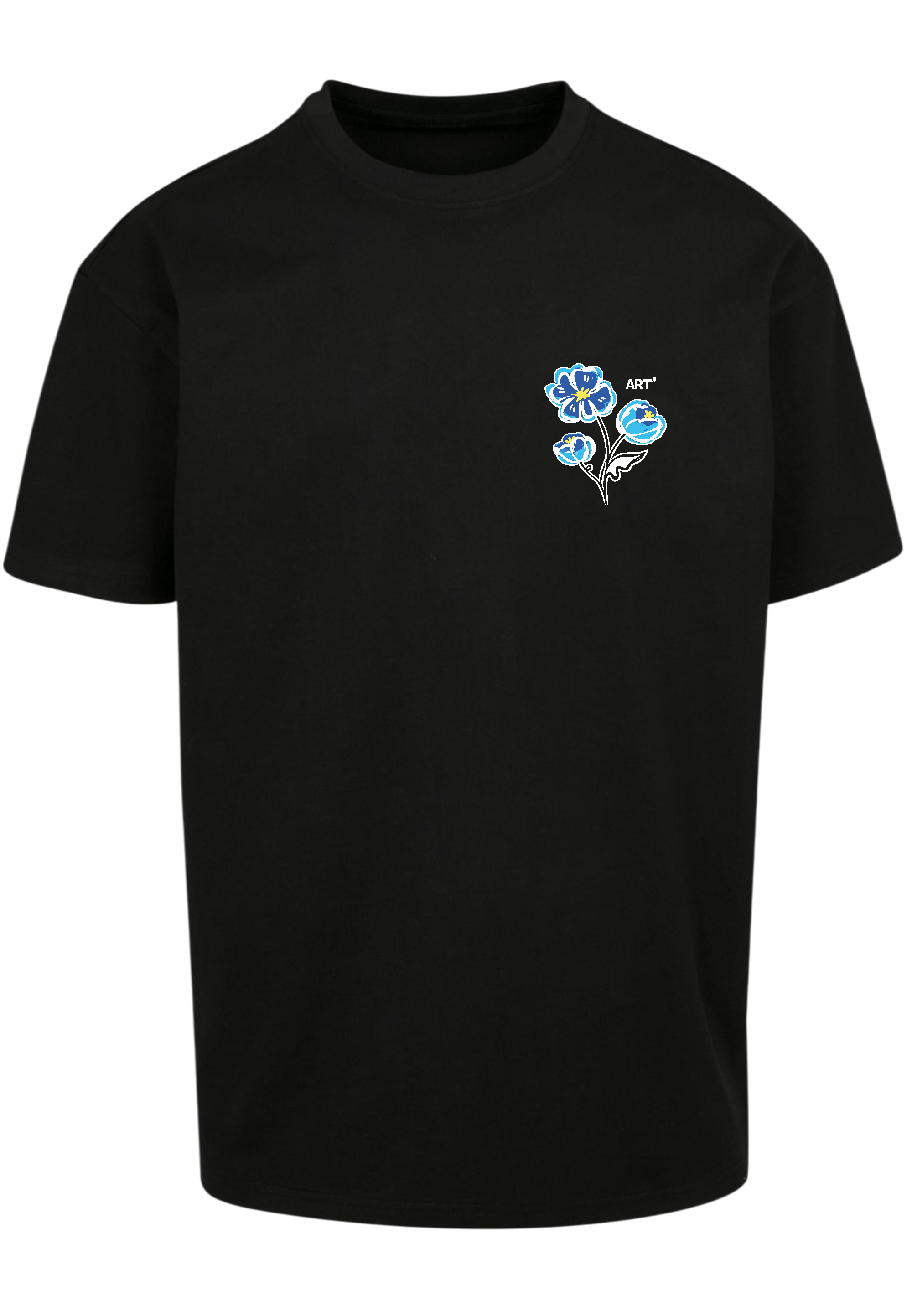 Azure Bloom Tee Zwart