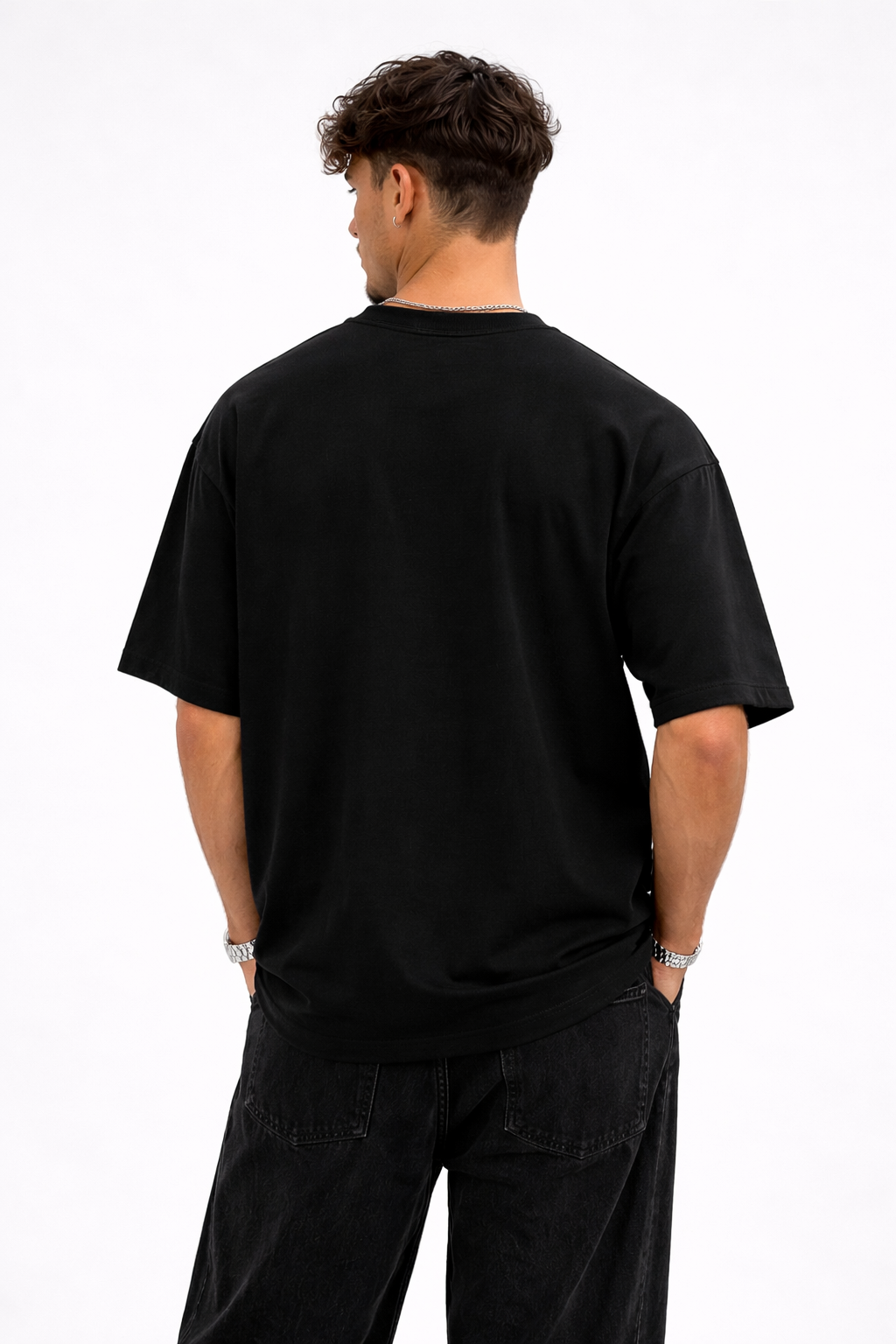 Azure Bloom Tee Zwart