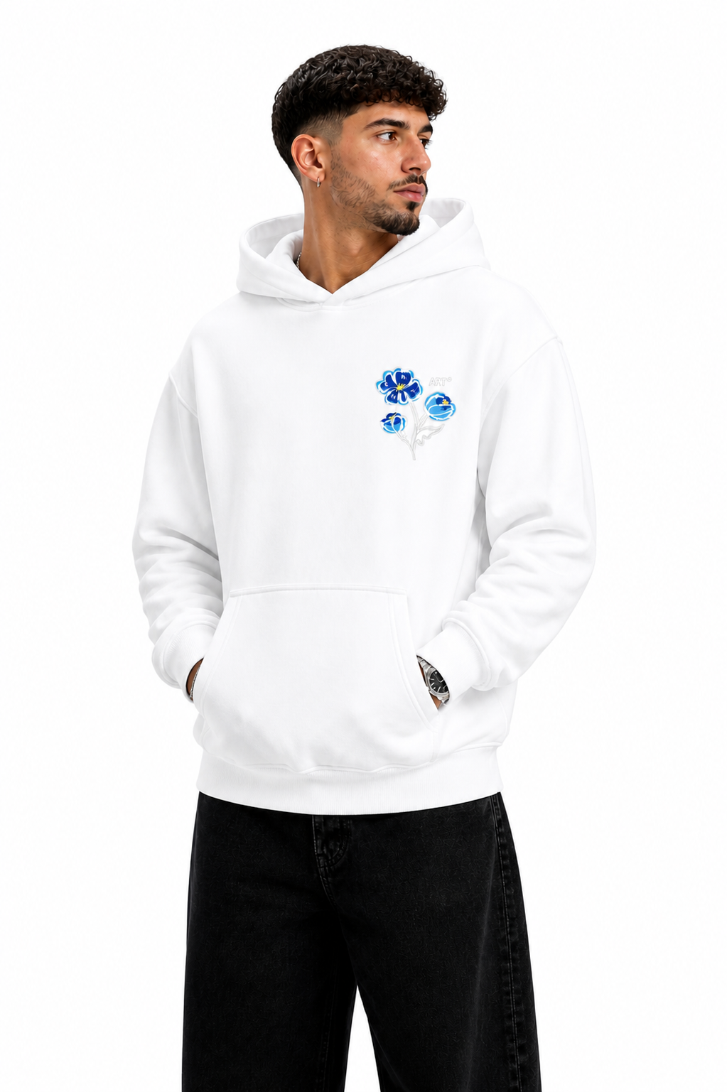Azure Bloom Hoodie