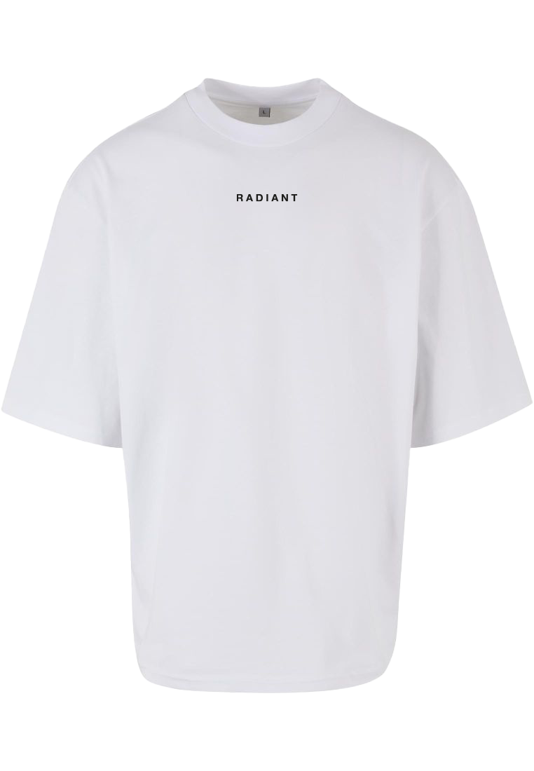Radiant Minimal Oversized T-shirt – Wit met Zwarte Tekst